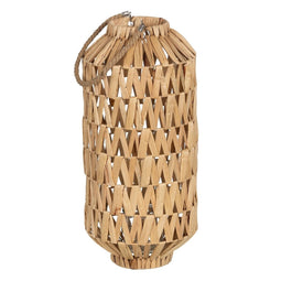 Lykta Kaarshouder Lykta Beige Metaal Kristal Waterhyacint 27 x 27 x 59 cm