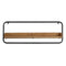 Planken Zwart Natuurlijk Ijzer Rubberwood 80 x 18 x 36 cm