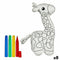 Plush Colouring Giraf (8 Stuks)
