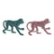 Decoratieve figuren DKD Home Decor Groen Roze Hars Stroomden Aap Tropisch 31 x 9,5 x 19 cm