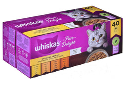WHISKAS Pure Delight Poultry in jelly - nat kattenvoer - 40 x 85g
