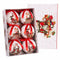 Kerstballen Rood Multicolour Papier Polyfoam 7,5 x 7,5 x 7,5 cm (6 Stuks)
