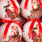 Kerstballen Rood Multicolour Papier Polyfoam 7,5 x 7,5 x 7,5 cm (6 Stuks)