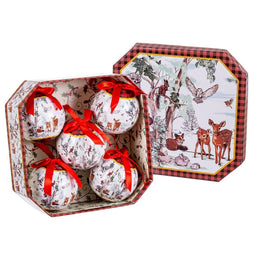 Kerstballen Multicolour Papier Polyfoam dieren 7,5 x 7,5 x 7,5 cm (5 Stuks)
