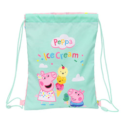 Rugtas met Koordjes Peppa Pig Ice cream Roze Munt 26 x 34 x 1 cm