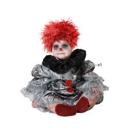 Kostuum Bloederige Clown Grijs 6-12 Maanden