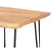 Bijzettafel Live Edge 120 x 60 x 46 cm Bruin Zwart Acacia