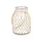 Kaarshouder Tin Wit Transparant Glas Touw 20 x 30 cm (4 Stuks)