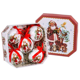 Kerstballen Multicolour Papier Polyfoam Kerstman 7,5 x 7,5 x 7,5 cm (5 Stuks)