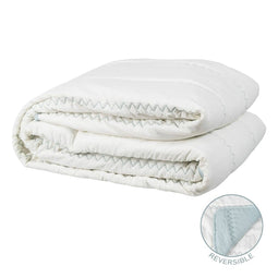 Sprei 230 x 280 cm Blauw Crème