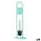 Toiletpapierhouder met borstelstandaard 16 x 28,5 x 80,8 cm Metaal Munt Plastic Bamboe (4 Stuks)