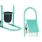 Toiletpapierhouder met borstelstandaard 16 x 28,5 x 80,8 cm Metaal Munt Plastic Bamboe (4 Stuks)