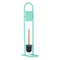 Toiletpapierhouder met borstelstandaard 16 x 28,5 x 80,8 cm Metaal Munt Plastic Bamboe (4 Stuks)