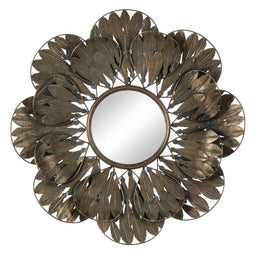 Wandspiegel 69 x 6,5 x 69 cm Kristal Gouden Metaal