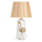 Bureaulamp Keramisch Synthetisch materiaal Gouden Wit 32 x 32 x 43 cm