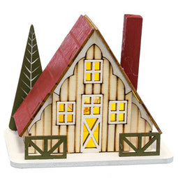 Kerstversiering Multicolour Hout Huis 14 x 9 x 14 cm