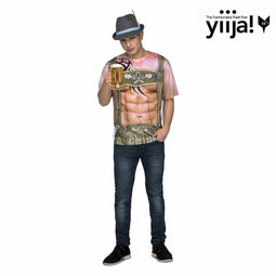 Heren-T-Shirt met Korte Mouwen My Other Me Tiroler Mannen Maat L
