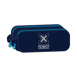 Pennenetui met 2 vakken Munich Nautic Marineblauw 21 x 8 x 6 cm