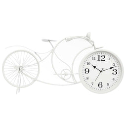 Bordsklocka Fiets Wit Metaal 95 x 50 x 12 cm