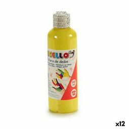 Vingerverf 200 ml Geel 12 Stuks