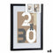 Muurfotlijst Zwart Glas Hout MDF 32,5 x 2,5 x 42,5 cm (6 Stuks)