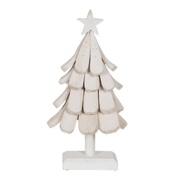 Kerstboom Wit Paulownia hout 31 x 25 x 60 cm