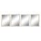 Wandspiegel DKD Home Decor 70 x 2 x 97 cm Kristal Ivoor polyestyreen (4 Stuks)