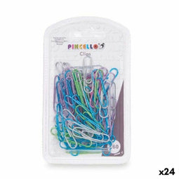 Clip Medium Multicolour Metaal (24 Stuks)