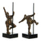 Decoratieve figuren DKD Home Decor 20 x 10 x 31 cm Gouden Aluminium Mangohout Balletdanseres Modern