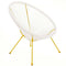 Tuinstoel Acapulco 73 x 80 x 85 cm Wit Rotan Mosterd