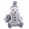 Kerstversiering Wit Grijs Zand Weefsel IJsbeer 10 x 13 x 28 cm