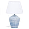 Bureaulamp 30,5 x 30,5 x 44,5 cm Keramisch Blauw Wit