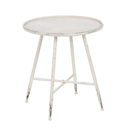 Bijzettafel Crème Ijzer 56 x 56 x 60 cm