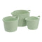 Mandenset Touw Lichtgroen 26 x 26 x 33 cm (3 Onderdelen)