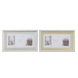 Fotolijsten DKD Home Decor Kristal polyestyreen Gouden Zilverkleurig Traditioneel 47 x 2 x 29 cm...