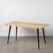 Eettafel Natuurlijk Zwart Hout Ijzer 160 x 90 x 77 cm