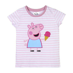 T-Shirt met Korte Mouwen voor kinderen Peppa Pig Roze Maat 6 Jaar