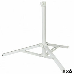 Voet voor Parasol Aktive Wit Metaal 61 x 49,5 x 61 cm (6 Stuks)