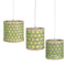 Plafondlamp 32 x 32 x 29 cm Natuurlijk Groen Bamboe (3 Stuks)