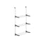 Vouwbare Waslijn Zwart Zilverkleurig 65,5 x 29 x 129 cm Deuren (12 Stuks)