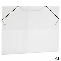 Map Zwart Transparant A4 (26 x 1 x 35,5 cm) (12 Stuks)