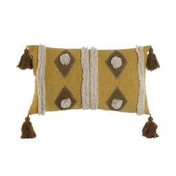 Kussen Home ESPRIT Bruin Beige Mosterd 50 x 15 x 30 cm