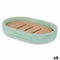 Zeepschaal Munt Hars Bamboe 12,5 x 2,5 x 8,5 cm (6 Stuks)