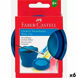 Glas Faber-Castell Clic & Go Opvouwbaar Blauw 6 Onderdelen