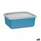 Bakje met deksel Bamboe Melamine Donkerblauw 14,5 x 7 x 19,5 cm (6 Stuks)