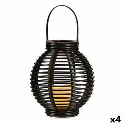 Led-lantaarn Bruin Plastic 21 x 23,7 x 21 cm (4 Stuks)