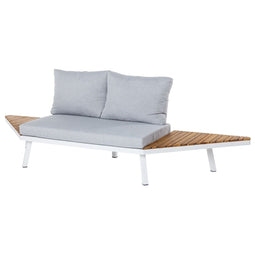 Tuinbank Saskia Wit Hout Aluminium 260 x 70 x 70 cm