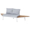 Tuinbank Saskia Wit Hout Aluminium 260 x 70 x 70 cm