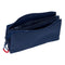 Pennenetui met 3 vakken Benetton Italy Marineblauw 22 x 12 x 3 cm