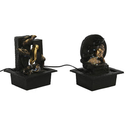 Fontän Home ESPRIT Hars Boeddha Orientaals 21 x 19 x 27 cm (2 Stuks)